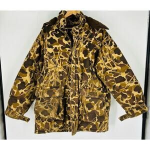 Vintage Gamehide Flyway Camo Waterproof Military Jacket Green Mens Size XL